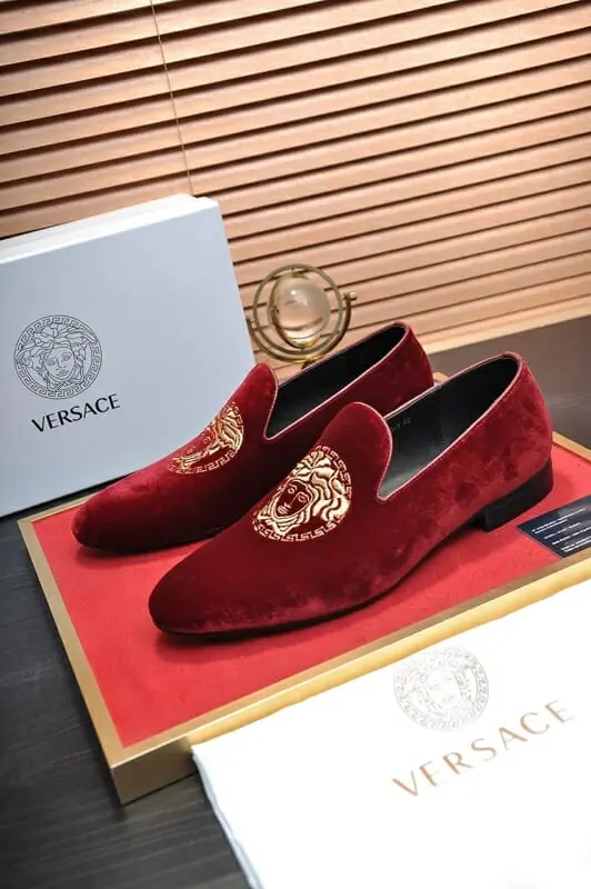 versace cuir chaussures pour homme s_120a624